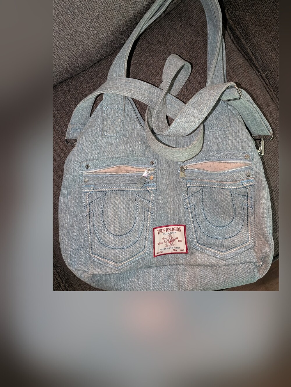 True Religion Light Blue Denim Women Jeans Overalls - True Religion